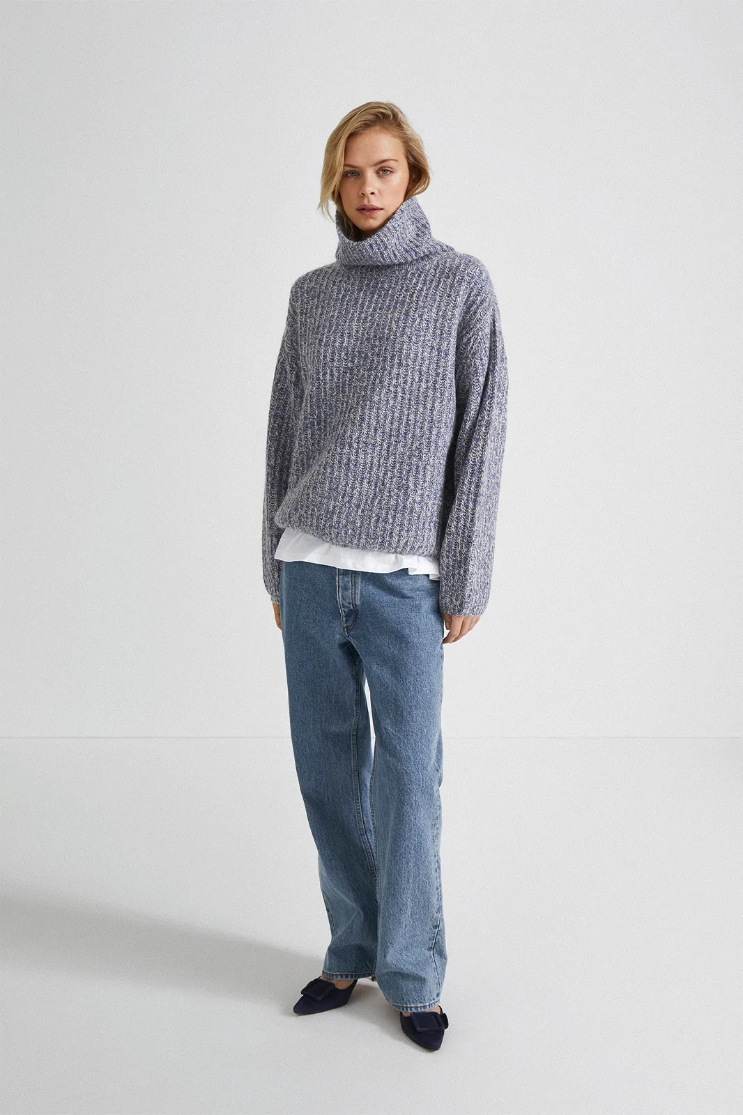 ZOEY SWEATER - BLUE MELANGE