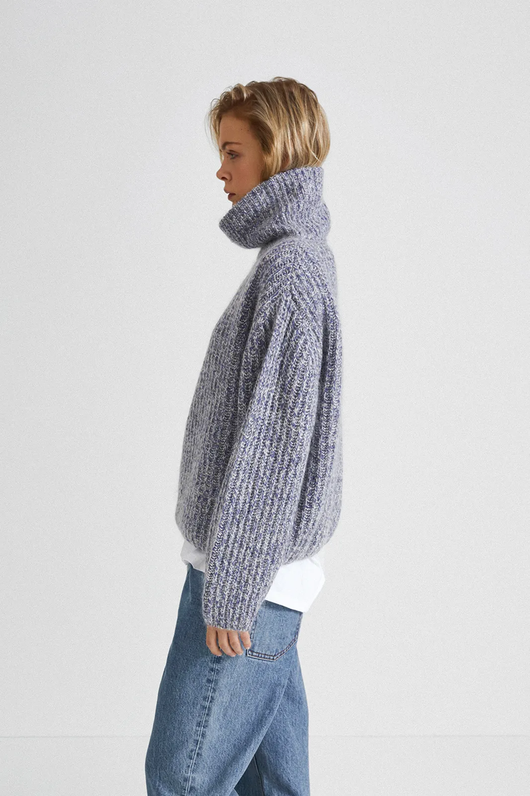 ZOEY SWEATER - BLUE MELANGE