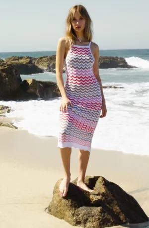 Zsup Camille Stripe Crochet Midi